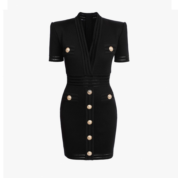 Black Pink NWT UNBRANDED Bodycon Mini Dress - Picture 2 of 14